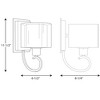 Progress Lighting Invite 1-Light Wall Bracket, Brushed Nickel, Inner Glass Globe, Translucent Sheer Mylar Shade - 2 of 4