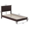 AFI Furnishings Charlotte Twin Solid Wood Low Profile Platform Bed in Espresso - 2 of 4