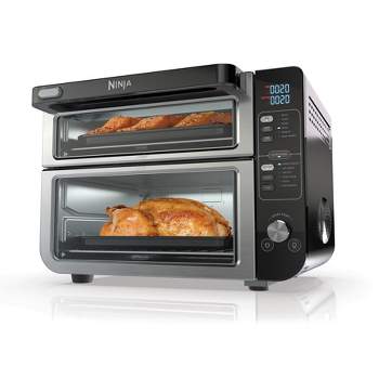Ninja 12-in-1 Double Oven with FlexDoor, FlavorSeal & Smart Finish, Rapid Top Oven, Convection and Air Fry Bottom Oven - DCT401