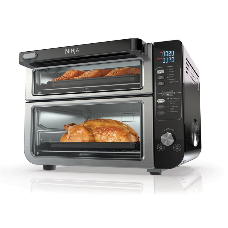 Ninja 12-in-1 Double Oven with FlexDoor, FlavorSeal &#38; Smart Finish, Rapid Top Oven, Convection and Air Fry Bottom Oven - DCT401, 1 of 14