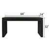 LIVAREEmlen 64 In Modern Black Wood Console Table ¨C Elegant Entryway Table with Decorative Beaded Trim - 2 of 4