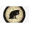 Earth Rugs Cat Coaster – 5"x5" Braided Natural Fiber Drink Mat with Whimsical Black Cat Print for Cozy Home Decor - 3 of 3