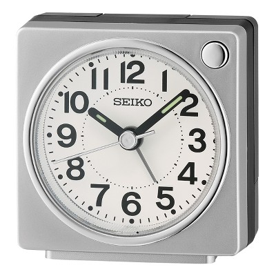 Seiko 2.6" Fuji Dark Bedside Alarm Clock : Target