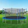YONWAY 14FT Outdoor Trampoline, with Safety Enclosure Net and Ladder, Heavy Duty Jumping Mat and Spring Cover Padding, for Backyards, Park - 4 of 4