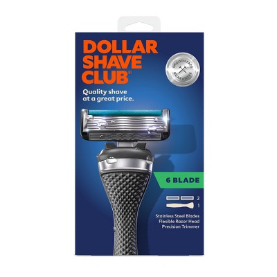 Dollar Shave Club 6-Blade Men's Razor Starter Set - 1 Handle + 2 Cartridges