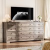 Wooden Dressers for Bedroom with 12 Drawers, Wide TV Stand Dresser for 65 Inch TV, Chest of Drawers,Wood Modern Clothes Storage Organizer for Hallway - 2 of 4