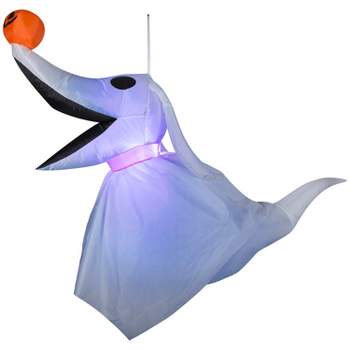Gemmy Hanging Halloween Inflatable Zero with Blinking Lights, 3 ft Tall, Multi