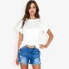 Anna-Kaci Women's Striped Knit Top with Crew Neck and Short Sleeves, Casual Loose Fit Comfortable Blouse - 4 of 4