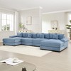 Oversized 167.6" Corduroy Cloud Modular U-Shaped Sectional Sofa with Thick Cushion and 2 Movable Ottoman, 6-Piece Free combination Sofa - 2 of 4