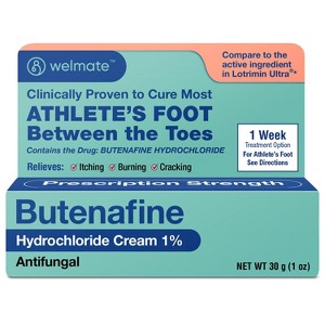 WELMATE - Antifungal Cream Athletes Foot Treatment Extra Strength Butenafine Hydrochloride 1oz - 1 of 4