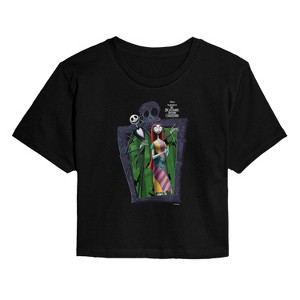 Women's - Disney - Jack Sally Cropped Graphic T-Shirt - 1 of 4