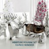 Nambe Holiday Miniature Reindeer Set – 9 Sculpted Alloy Reindeer with Sleigh, Festive Christmas Figurines, Collectible Holiday Décor - 2 of 4