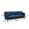 Standard Upholstered 3-Seater Sofa with Plush Accents, Tapered Legs and Accessory Pillows - 4 of 4