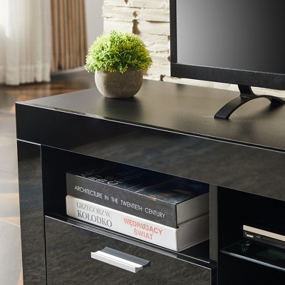 Entertainment Center With LED Lights TV Cabinet, Media Console Table ...