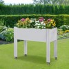 VisioGear Raised Garden Bed, Rectangle Planter with 4 Wheels, Mobile Garden Planter for Backyard, Grey, 48"*24"*33" - 2 of 4