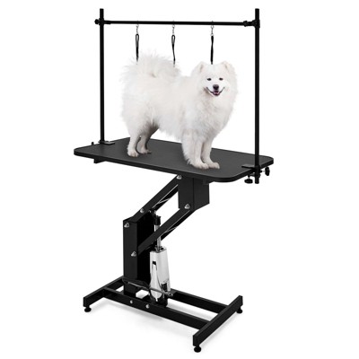 Electric Lift Pet Dog Grooming Table, Heavy Duty Hydraulic Grooming Table for Dogs & Cats, Z-Lift Adjustable, 350 Lbs Capacity