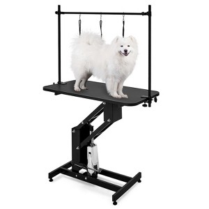 Electric Lift Pet Dog Grooming Table, Heavy Duty Hydraulic Grooming Table for Dogs & Cats, Z-Lift Adjustable, 350 Lbs Capacity - 1 of 4