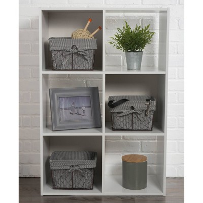 Rustic Bronze Rectangular Wire Baskets with Liners, Set of 3