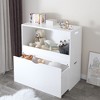 VYNXARIA Open Toy Storage Box for Kids, White Wooden Organizer Bin for Plush Toys, Books, Nursery or Playroom Use - 4 of 4
