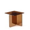NicBex C Shaped Side Table Simple Modern End Table with Wheels, 2-Tier Storage Shelf and Glass Tabletop for Bederoom, Living Room - 4 of 4