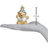 Old World Christmas Blown Glass Ornament for Christmas Tree, Baby Boy's First Teddy Bear - 3 of 3