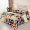 Boersma Rugby Quilt American Football Sports Bedding Set, Ball Sports Room Decoration Quilt Set, with 2 Pillowcases - 3 of 4