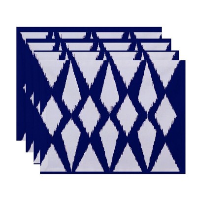 4pk Diamond Placemats Royal Blue - e by design