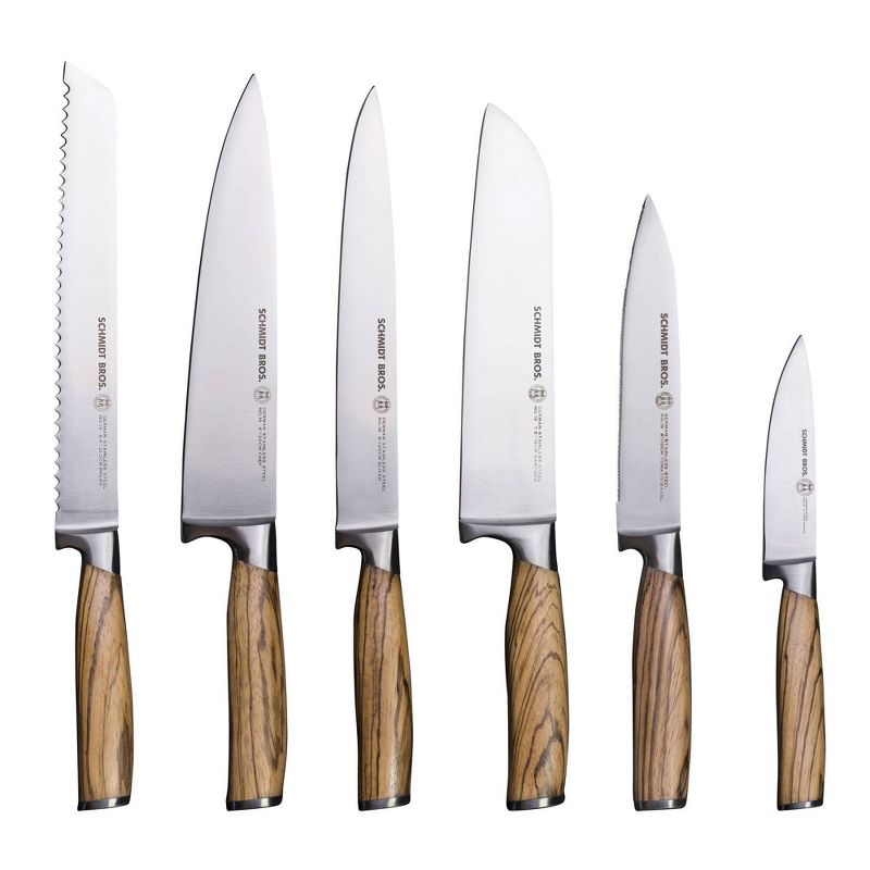 Schmidt Brothers Cutlery Zebra Wood 7pc Knife Block Set, 3 of 11