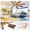 Parrot Uncle 60" Modern Windmill Ceiling Fans with Light and Remote Control Color Changing Integrated LED Ceiling Fan - 4 of 4