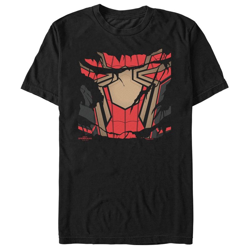 Men's Marvel Spider-Man: No Way Home Ripped Iron Suit T-Shirt, 1 of 6