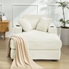 Hyleory Corduroy Chaise Lounge Chair Single Seater Recliner with Ottoman Modern Accent Chair for Living Room or Bedroom - 2 of 4