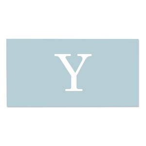 Personalization Mall Simple Initial Personalized Beach Towel, Powder Blue - 1 of 2