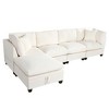 NicBex Modern 127.6" Sectional Sofa Modular L Shape Sofa Couch with Removable Storage Ottoman for Living Room Apartment - 4 of 4