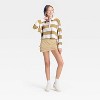Women's Game Day Striped Cropped Long Sleeve Polo T-Shirt - JoyLab™ - 3 of 3