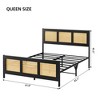 Bed Frame with Rattan Headboard and Footboard - 2 of 4