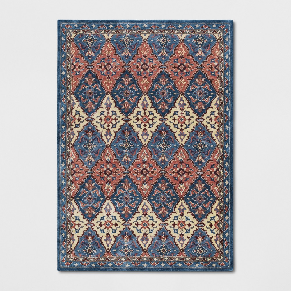 7'x10' Tufted Persian StyleArea Rug Blue - Threshold