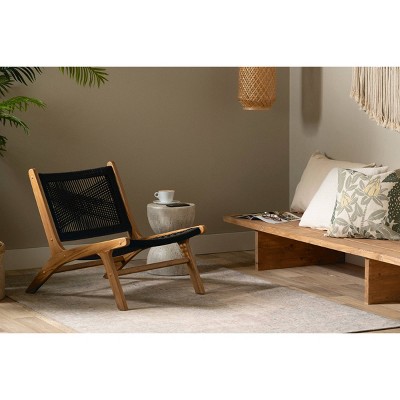 South Shore Balka Lounge Chair Black/Natural