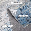 Modern Abstract Rug Washable Rug Low Pile Non-Slip Rugs for Living Room, 8'x10' Gray Blue - 3 of 4