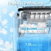 Stainless Steel Ice Maker Countertop, Bullet ice, 26.5Lbs/24H, 9 Pcs/6 Mins, with self-cleaning, ice basket, and scoop, with Handle - 4 of 4