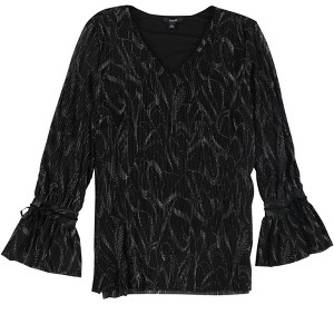 Alfani Womens Pleated Pullover Blouse - 1 of 2