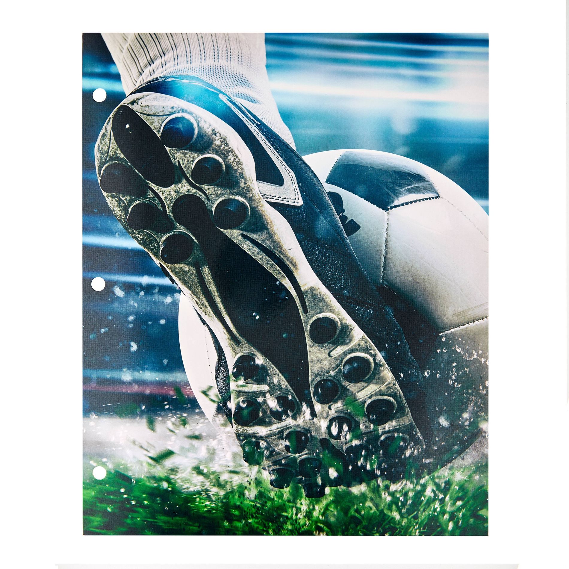 Lena + Liam Pocket Folder Cleat Kicking Soccer Ball, School Supplies