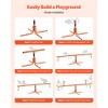 VEVOR Kids Seesaw, 100 lbs Load Capacity per Seat, Sit and Spin Teeter Totter, Swiveling 360 Degrees Rotating for Aged 3+, Orange&Yellow - 4 of 4