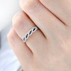 Pompeii3 1/3 Ct Blue Sapphire & Diamond Ladies Swirl Wedding Ring 10k White Gold - 4 of 4