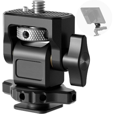 Camera Monitor Mount with Cold Shoe, Anti Twist 1/4" Screw for 5" & 7" Field Monitor Compatible with Atomos Ninja V, 360° Swivel & Adjustable 180°
