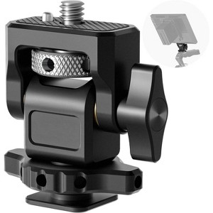Camera Monitor Mount with Cold Shoe, Anti Twist 1/4" Screw for 5" & 7" Field Monitor Compatible with Atomos Ninja V, 360° Swivel & Adjustable 180° - 1 of 4
