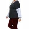 Women's Henley Color Block Top - umgee - 2 of 4