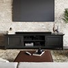 WyndenHall 72" Halifax Low TV Media Stand for TVs up to 80" Hickory Brown: Transitional Style, Pine & Plywood Frame - 3 of 4