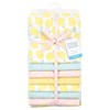 Hudson Baby Infant Girl Cotton Rich Flannel Receiving Blankets Bundle, Lemon Daisy, One Size - 2 of 4