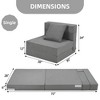 Single Size Folding Sofa Mattress, Convertible Sofa Bed with Pillow - 2 of 4