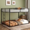 NicBex Full/Full Floor Bunk Bed,Metal Bunkbeds with Ladder and Safety Guardrail,Space-Saving Bunk Bed Platform for Teens&Adults,450/500lbs Max,Black - 2 of 4
